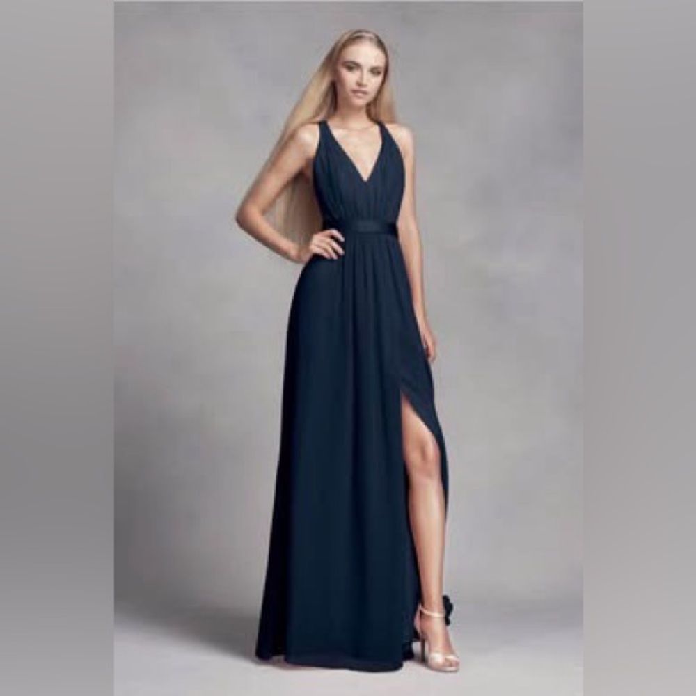 Vera Wang Navy Blue Formal Dress